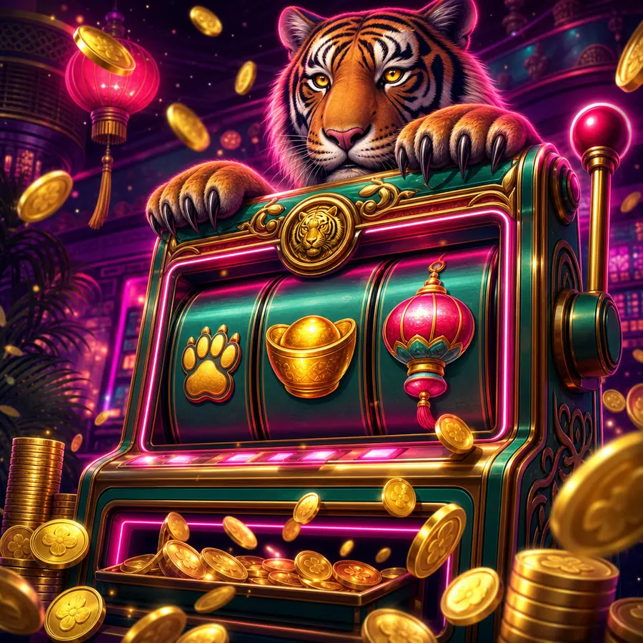 Ilustrasi edukasi untuk Katalog Slot & RTP: Kurasi Neon Wayang